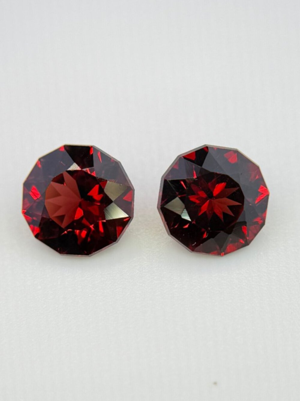 Loose Garnet Pair 3.7CT Matched Red Gemstones Jewelry Making Supply Gems